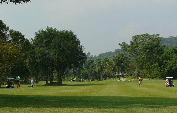 view towards clubhouse, treasure hills golf club, pattaya, thailand