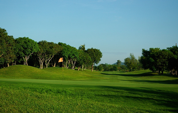 back down fairway, emerald golf club, pattaya, thailand