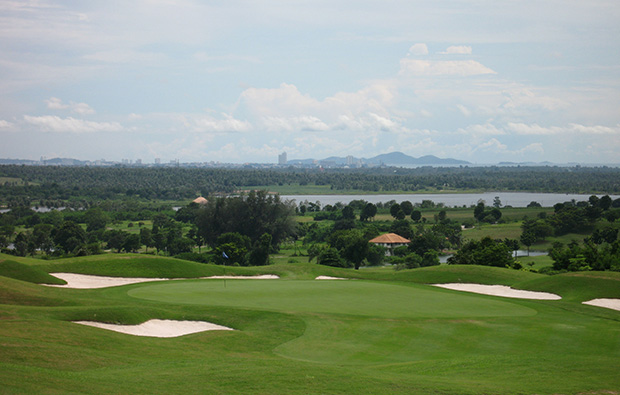 panorama of  burapha golf club, pattaya, thailand