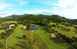 aerial view, laem chabang international country club, pattaya, thailand