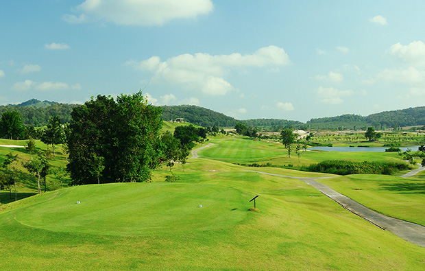 view from tee box, silky oak golf club , pattaya, thailand