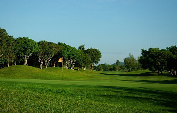 back down fairway, emerald golf club, pattaya, thailand